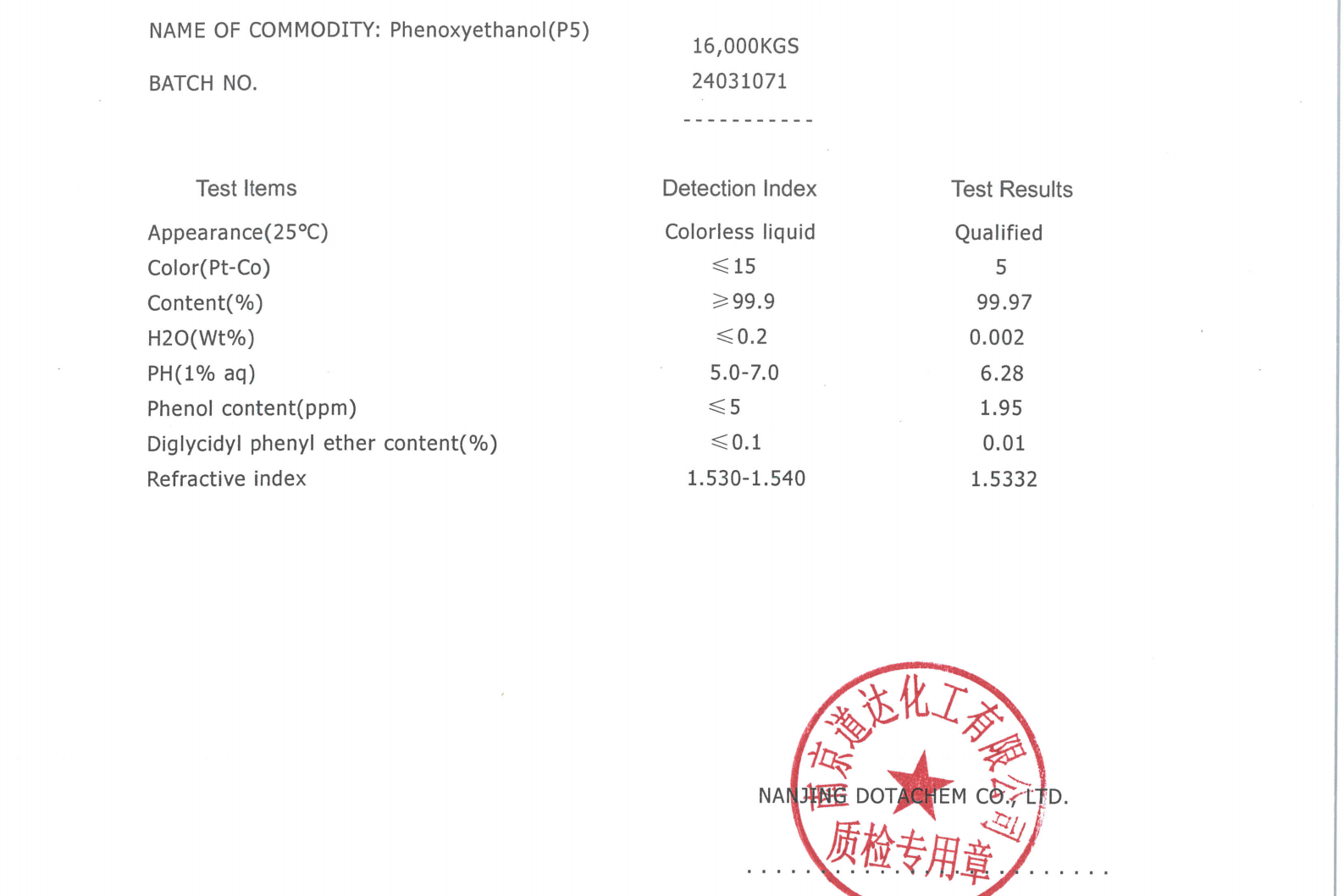Fenoksietanoli P5-COA-Dotachem