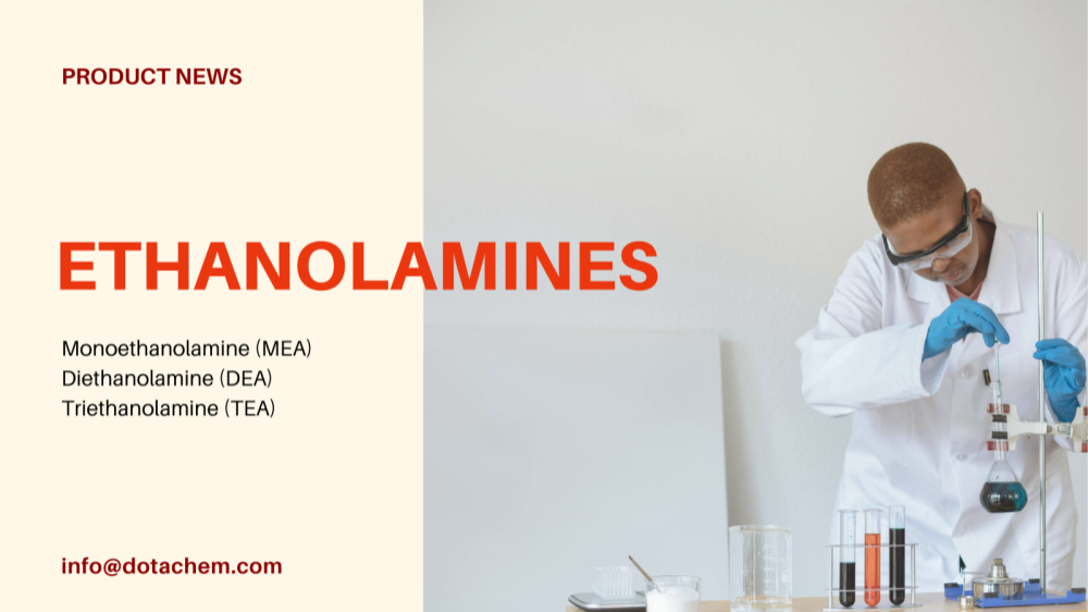 Dotachemin globaali tarjontavahvuus etanoliamiinien ammatillisille ratkaisuille